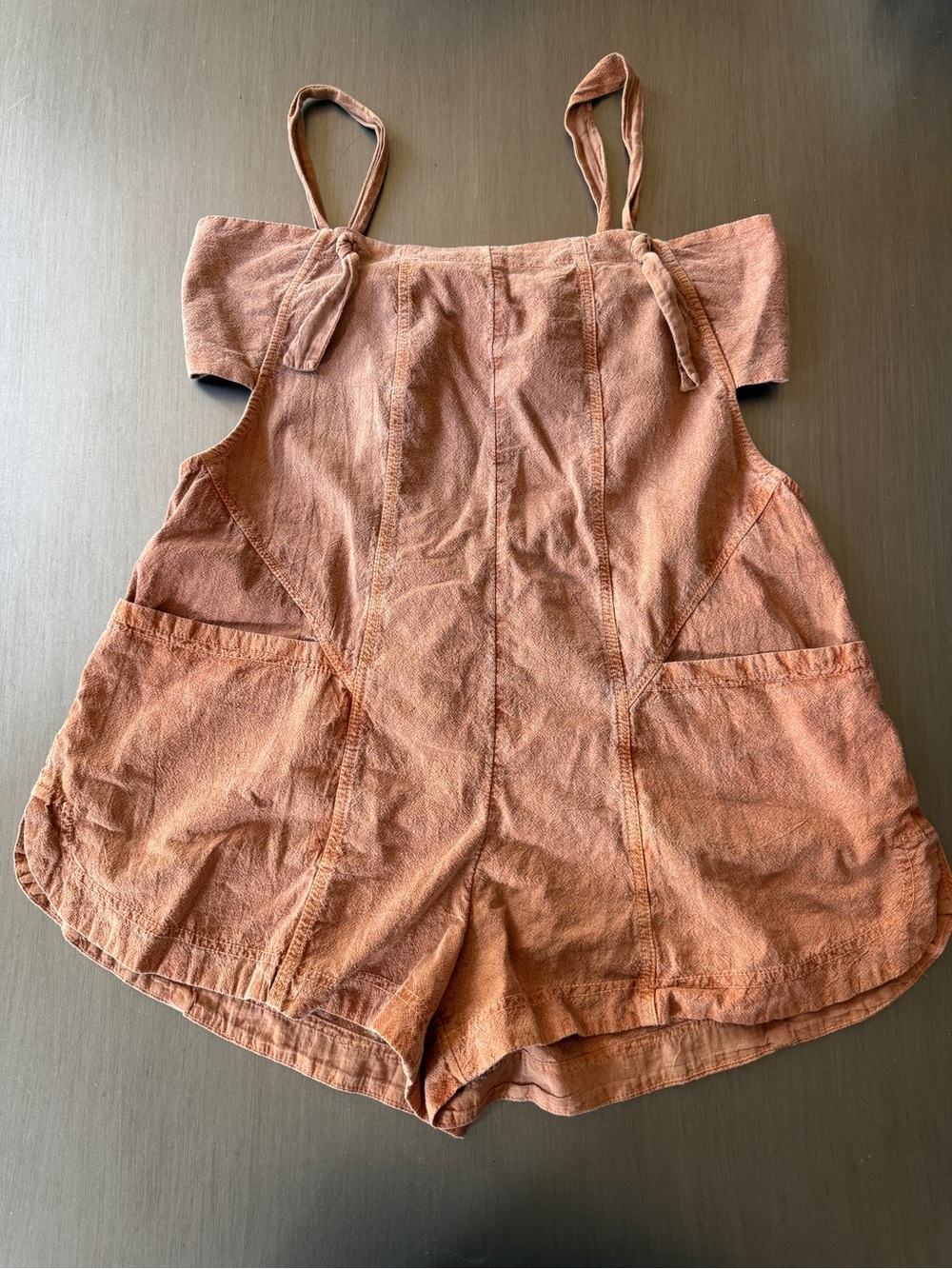 Free People Amalfi Shortalls Brown - Size Small